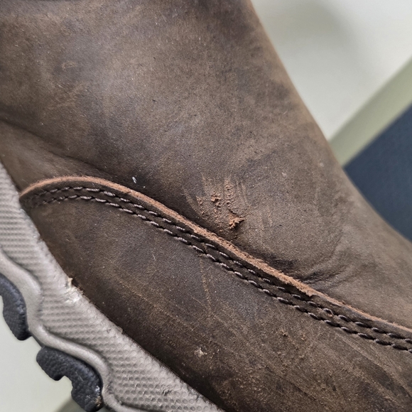 Duluth Trading Co Wild Boar Brown Leather Ankle Pull On Boots Size 10 - Picture 8 of 11